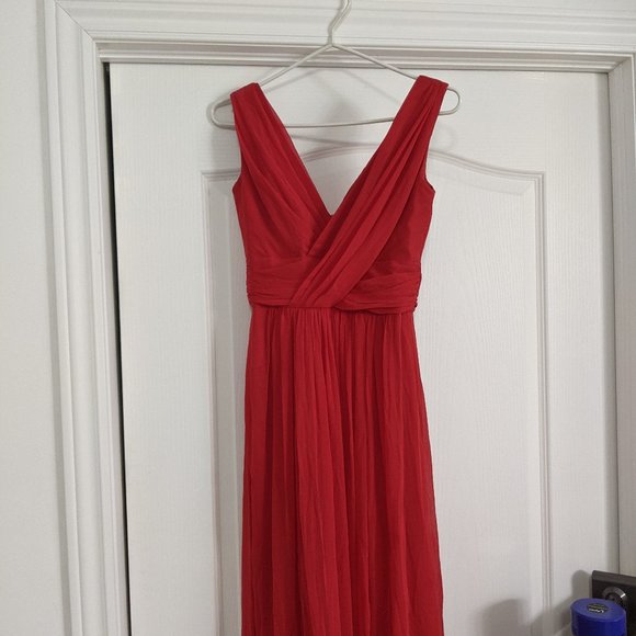 Red Bridesmaids Dress (Dessy Style 2894) - Picture 2 of 9